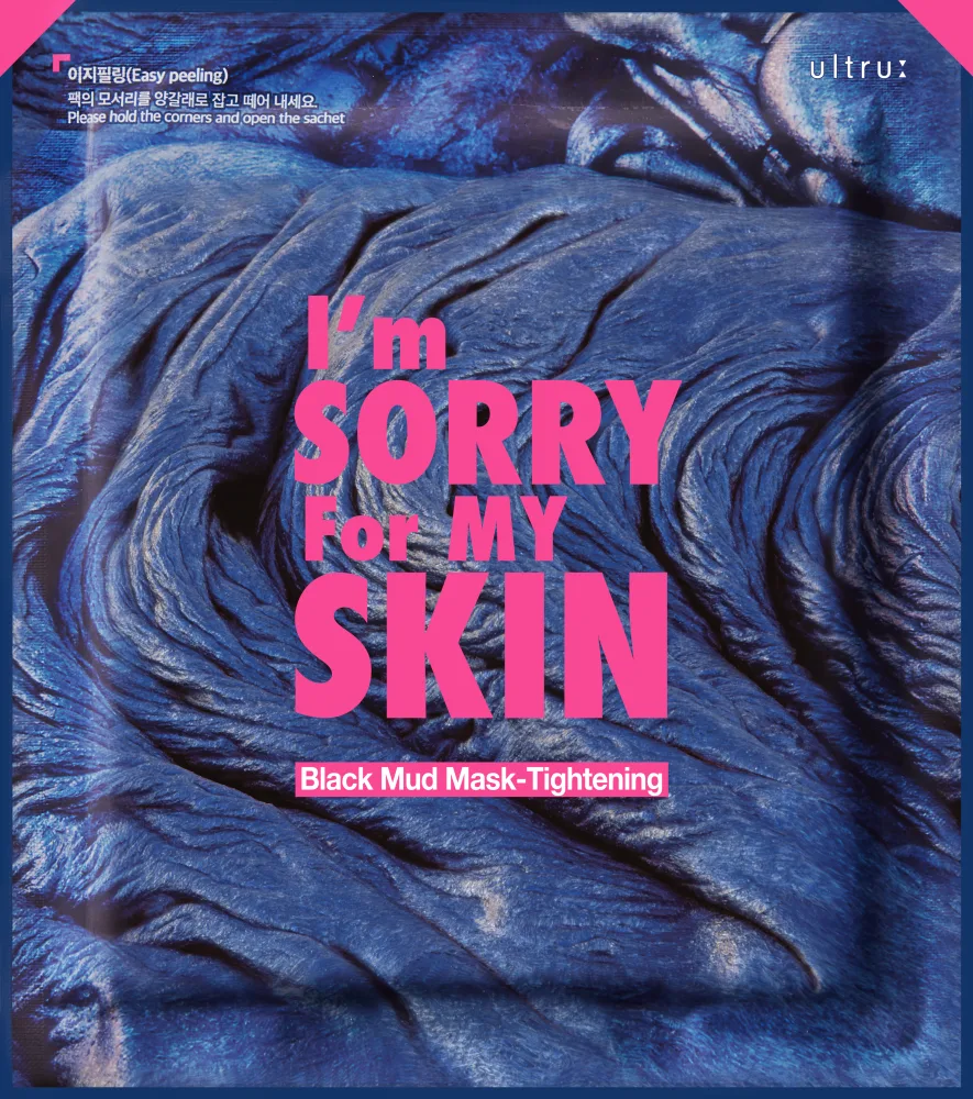 I`M SORRY FOR MY SKIN Тканевая маска с глиной для сужения пор I'm Sorry For My Skin Black Mud Mask Tightening