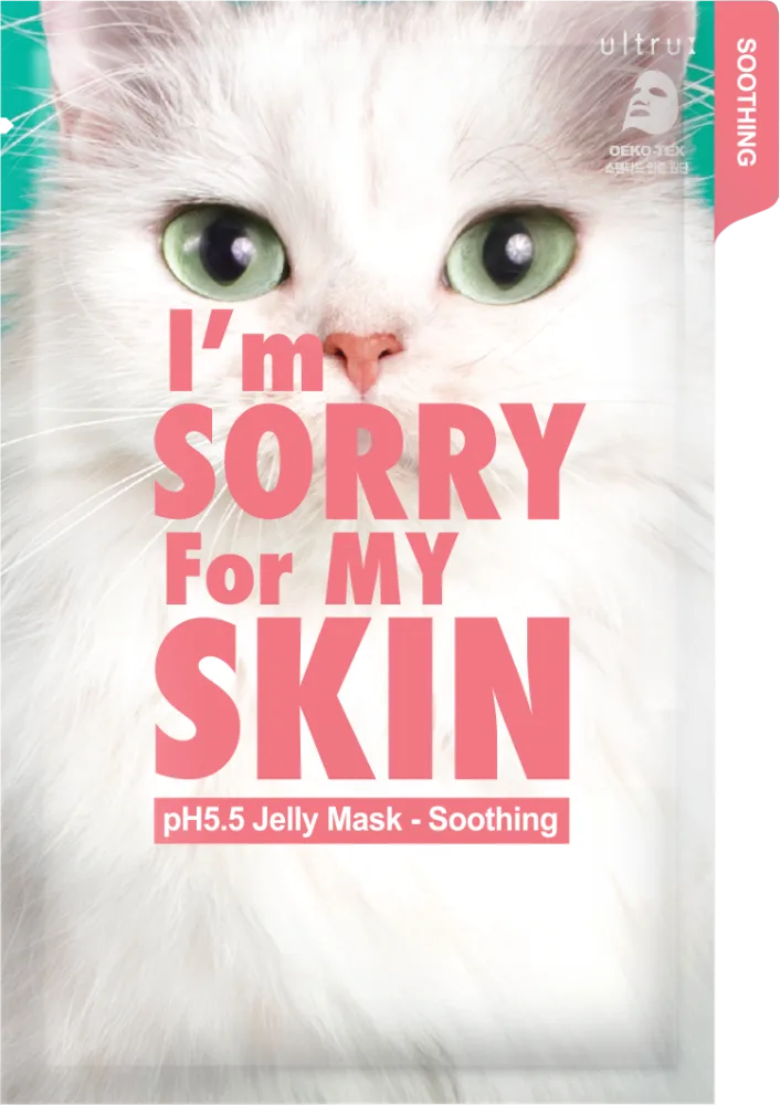 I`M SORRY FOR MY SKIN Успокаивающая тканевая маска с центеллой I'm Sorry For My Skin pH5.5 Jelly Mask-Soothing (Cat)