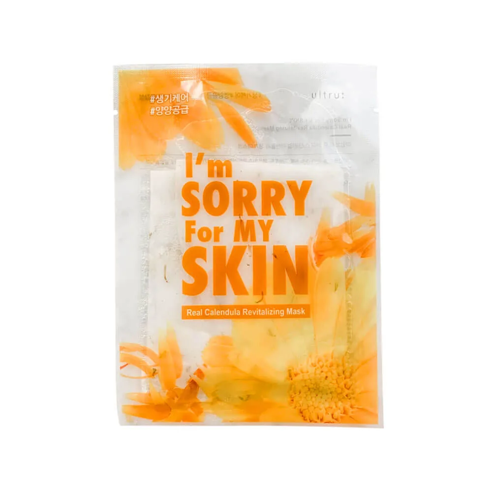I`M SORRY FOR MY SKIN Тканевая маска с лепестками календулы I'm Sorry for My Skin Real Calendula Revitalizing