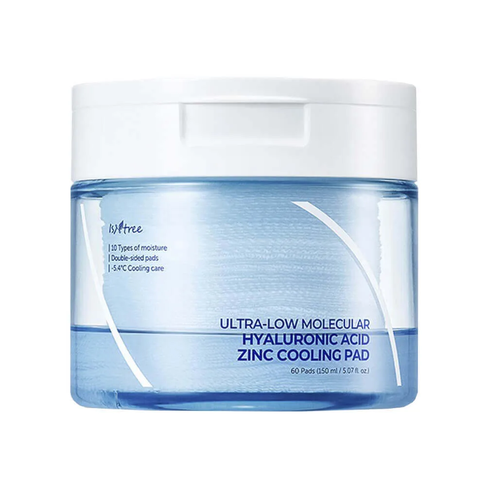 ISNTREE Увлажняющие пэды с охлаждающим эффектом IsNtree Ultra-Low Molecular Hyaluronic Acid Zinc Cooling Pad