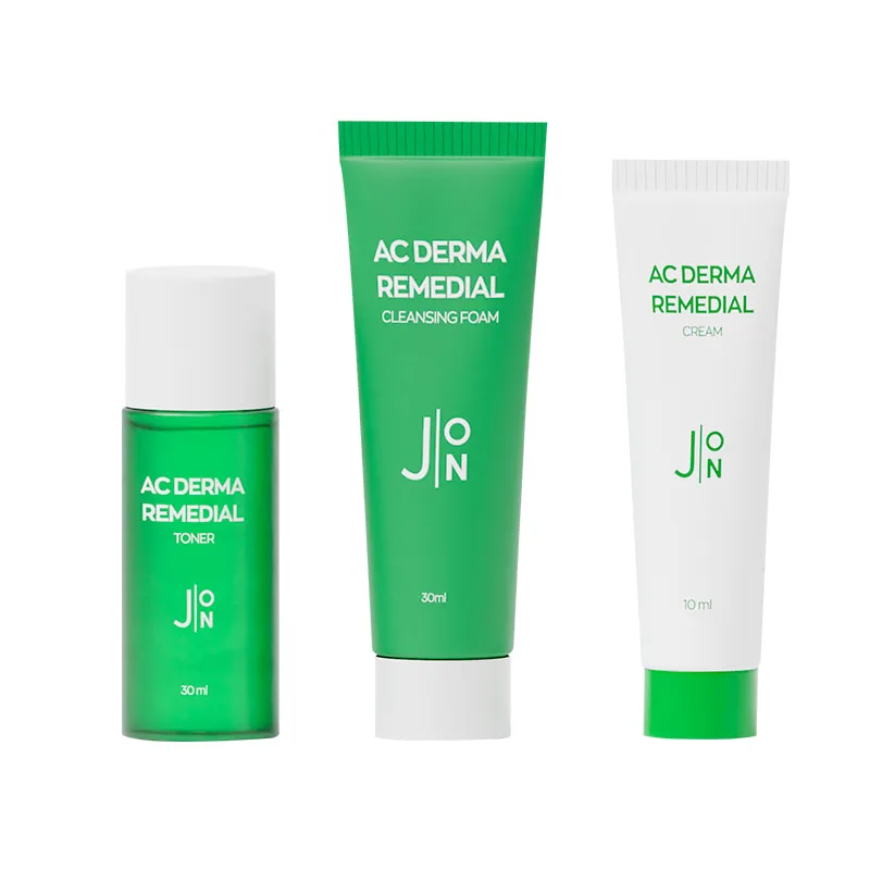J:ON НАБОР ПРОБНИКОВ для ухода за кожей СТОП-АКНЕ, AC Derma Remedial 10 мл/30 мл х 2 шт.