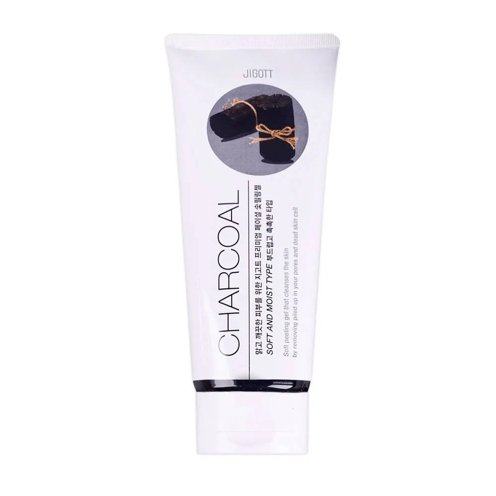JIGOTT Гель-пилинг для лица УГОЛЬ Premium Facial CHARCOAL Peeling Gel