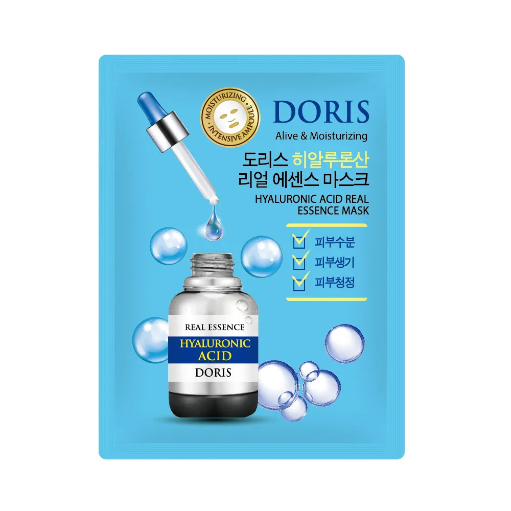JIGOTT НАБОР Тканевая маска для лица ГИАЛУРОН HYALURONIC ACID Real Essence Mask, 10 шт*25 мл
