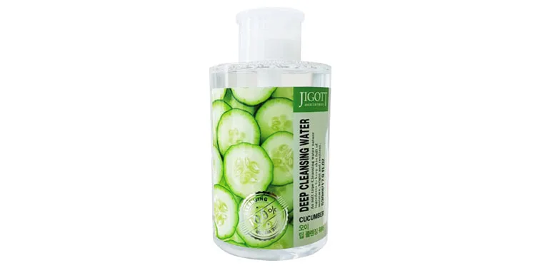JIGOTT Жидкость для снятия макияжа ЭКСТРАКТ ОГУРЦА CUCUMBER Deep Cleansing Water
