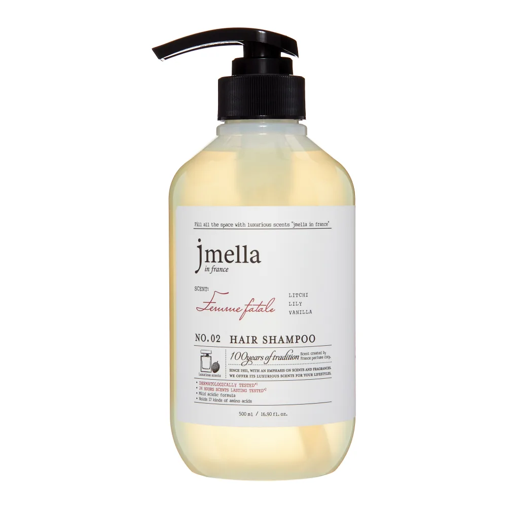 JMELLA Шампунь для волос ЛИЧИ / ЛИЛИЯ / ВАНИЛЬ Jmella In France Femme Fatale Hair Shampoo