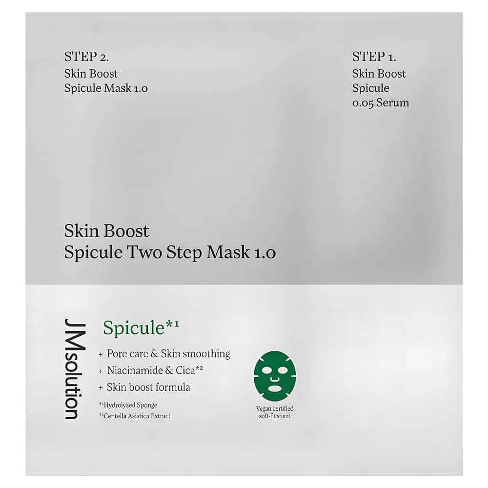 JMSOLUTION Двухфазная тканевая маска с микроиглами JMsolution Skin Boost Spicule Two Step Mask 1.0
