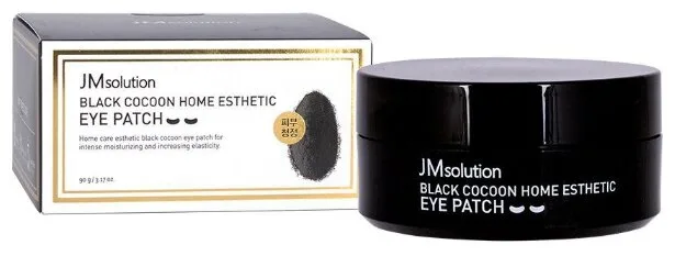 JMSOLUTION Гидрогелевые патчи для глаз ПРОТЕИНЫ ШЕЛКА И ДРЕВЕСНЫЙ УГОЛЬ Black Cocoon Home Esthetic Eye Patch, 6