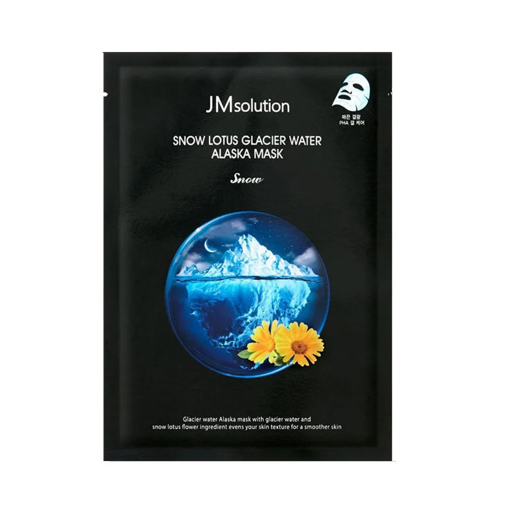 JMSOLUTION Маска для лица тканевая ЭКСТРАКТ ЛОТОСА И ЛЕДНИКОВЫЕ ВОДЫ АЛЯСКИ Snow Lotus Glacier Water Alaska Mas