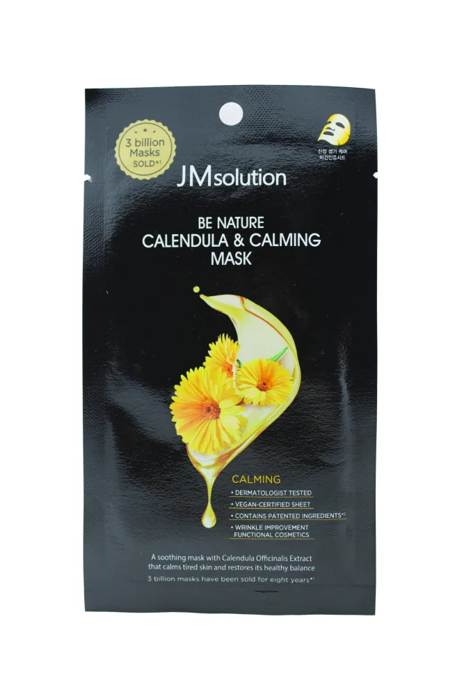 JMSOLUTION Маска для лица тканевая КАЛЕНДУЛА Be Nature Calendula & Calming Mask