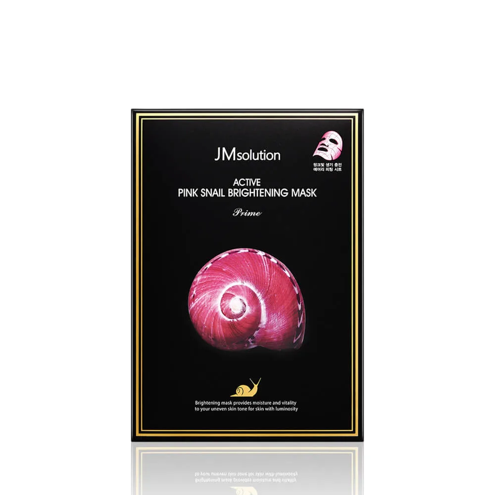 JMSOLUTION Ультратонкая маска с муцином улитки JMsolution Active Pink Snail Brightening Mask Prime