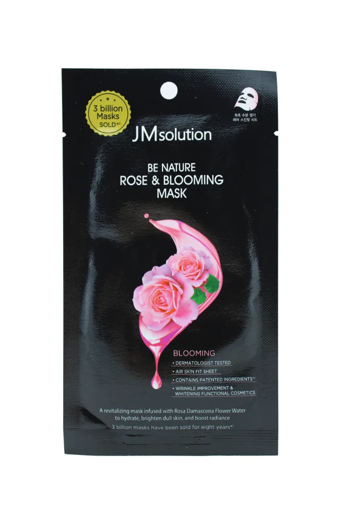 JMSOLUTION Маска для лица тканевая РОЗА Be Nature Rose & Blooming Mask
