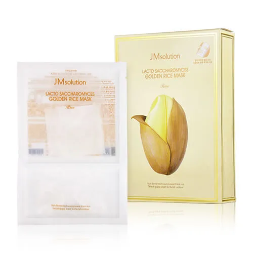 JMSOLUTION Маска для лица тканевая САХАРОМИЦЕТЫ для выравнивания тона Golden Rice Mask