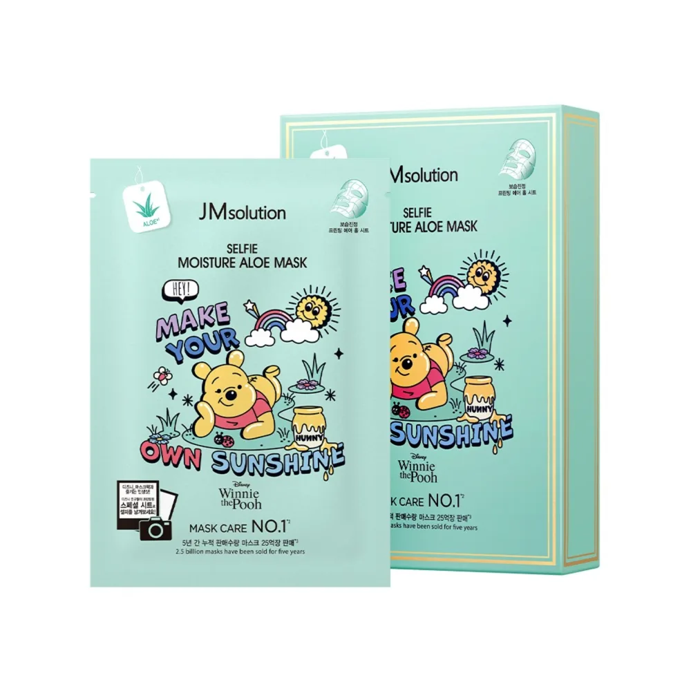 JMSOLUTION Маска для лица тканевая увлажняющая ЭКСТРАКТ АЛОЕ ВЕРА Disney Collection Selfie Moisture Aloe Mask,