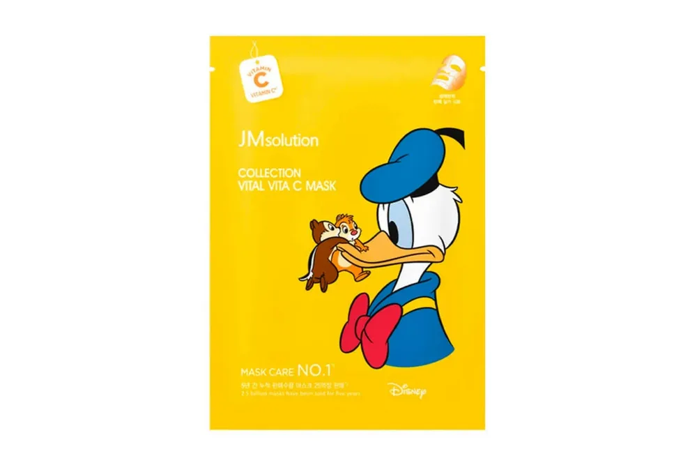 JMSOLUTION Маска для лица тканевая ВИТАМИН С выравнивающая тон Donald Duck Collection Vital Vita C Mask