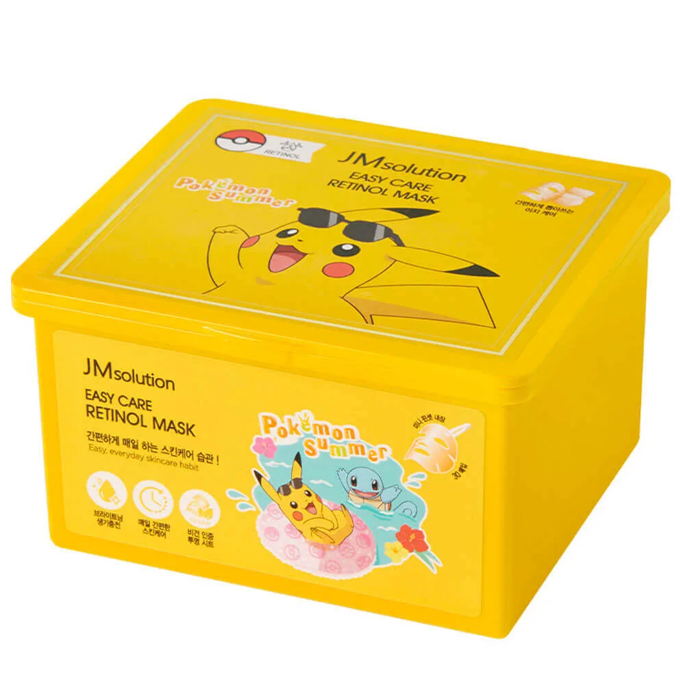 JMSOLUTION Набор обновляющих масок с ретинолом JMsolution Easy Care Retinol Mask Pokemon Summer
