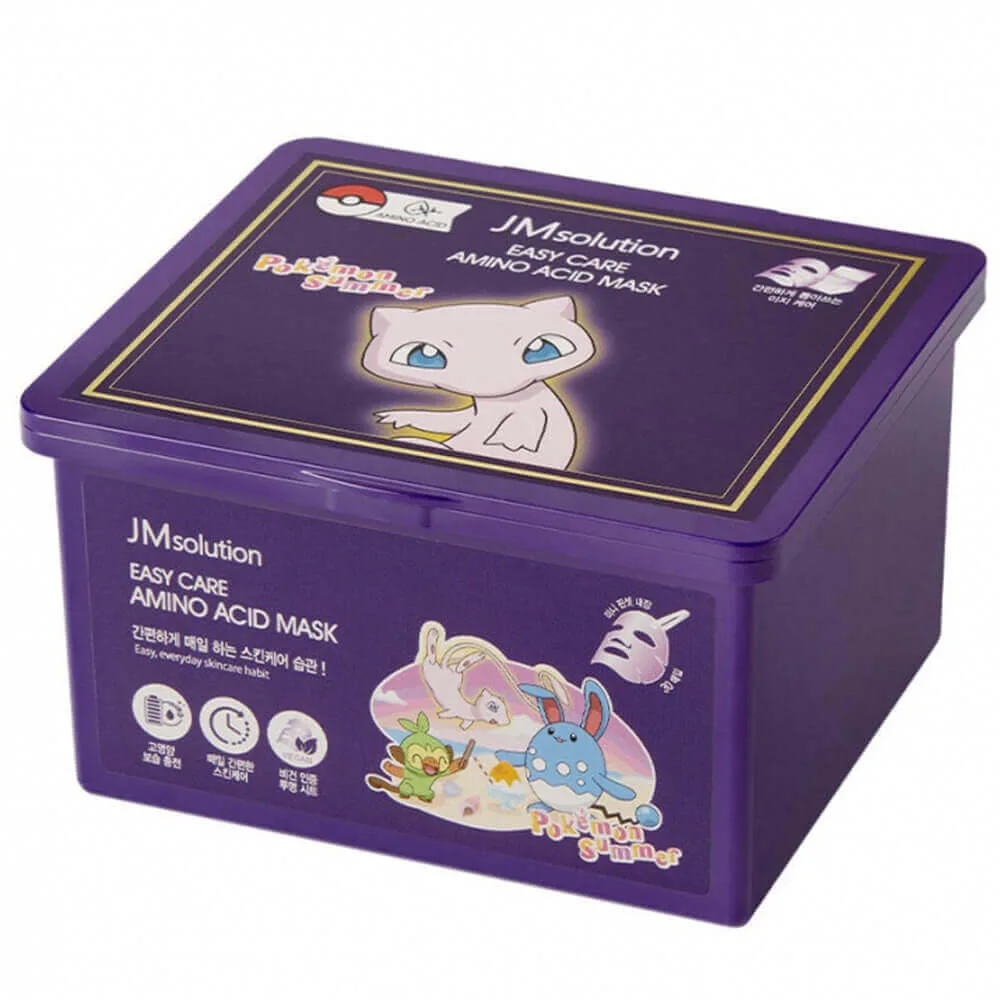 JMSOLUTION Набор тканевых масок с аминокислотами JMsolution Easy Care Amino Acid Mask Pokemon Summer