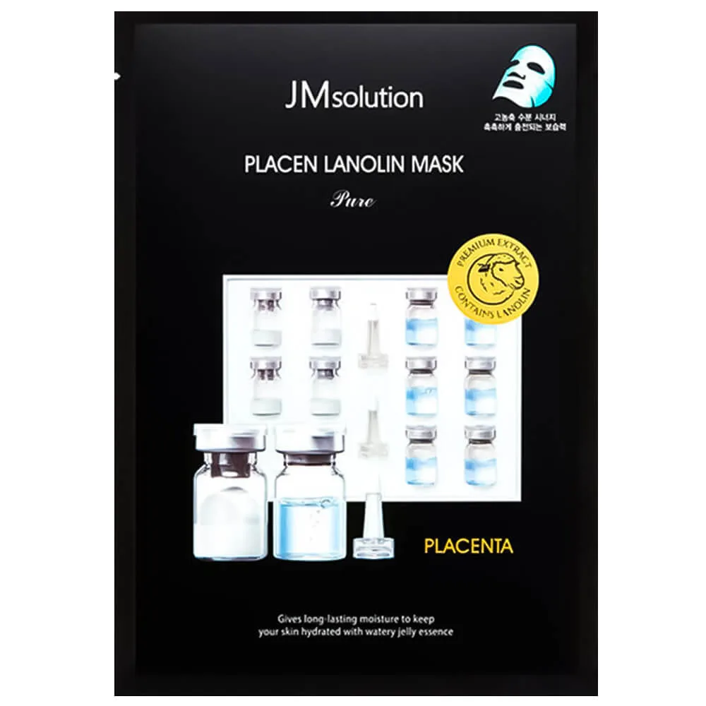 JMSOLUTION Плацентарная тканевая маска с ланолином JMSolution Placen Lanolin Mask Pure