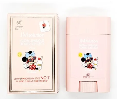 JMSOLUTION Стик для лица и тела солнцезащитный ЭКСТРАКТ РОЗЫ Disney Glow Luminous Flower Sun Stick SPF50+ PA+++