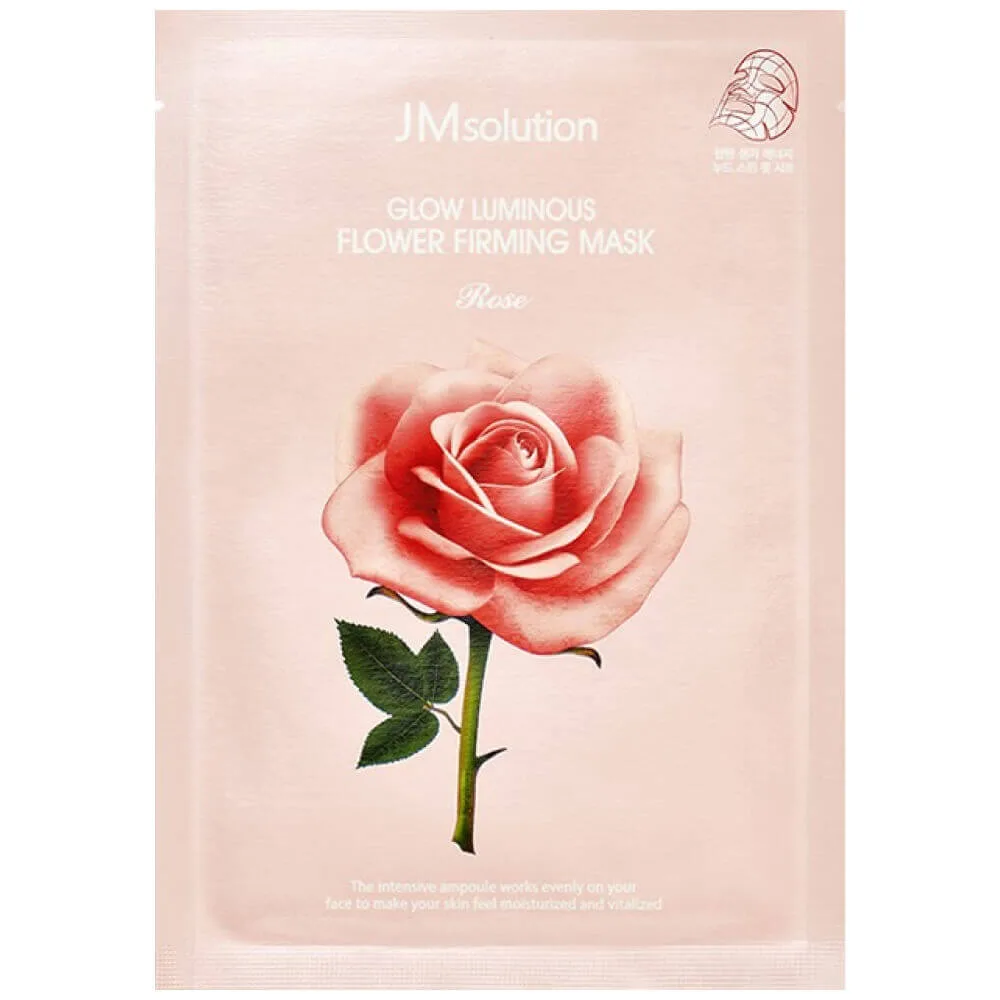 JMSOLUTION Тканевая маска с экстрактом дамасской розы JMsolution Glow Flower Firming Mask Rose