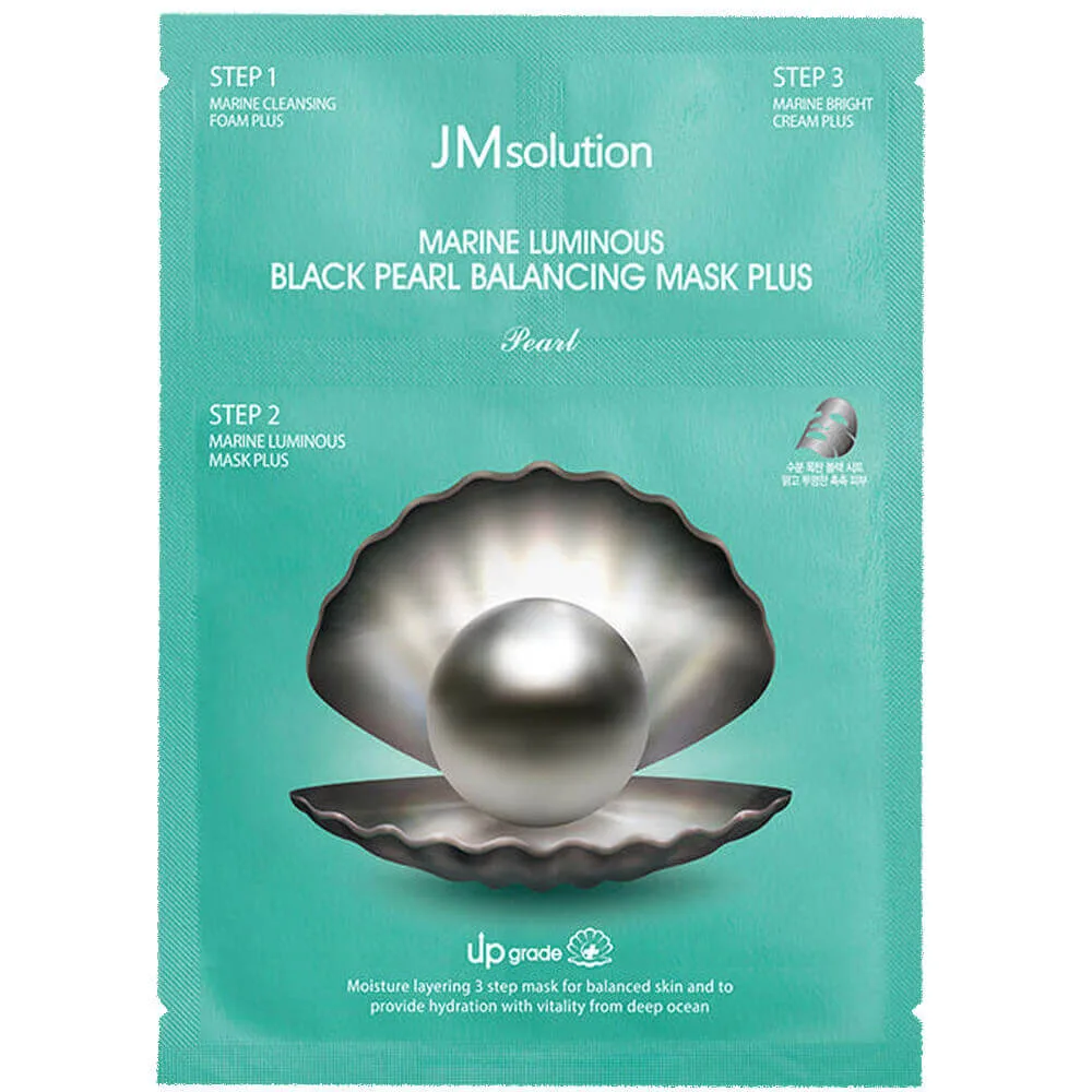 JMSOLUTION Трёхшаговый набор для сияния кожи JMsolution Marine Luminous Black Pearl Balancing Mask Plus
