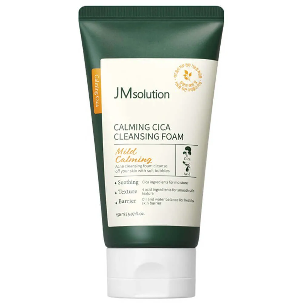JMSOLUTION Успокаивающая пенка для умывания с центеллой и кислотами JMsolution Calming Cica Cleansing Foam