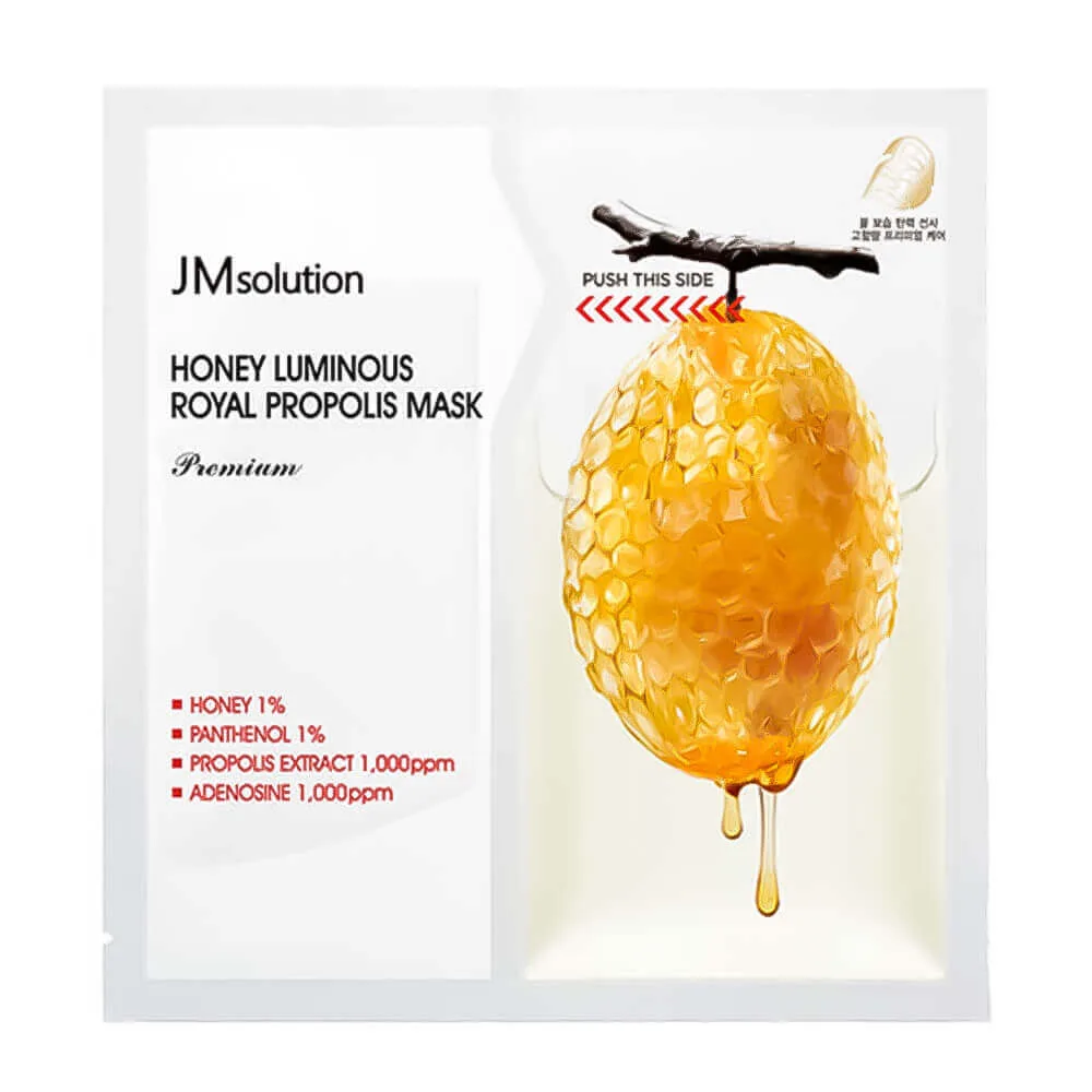 JMSOLUTION Восстанавливающая премиум-маска с мёдом JMsolution Honey Luminous Royal Propolis Mask Premium
