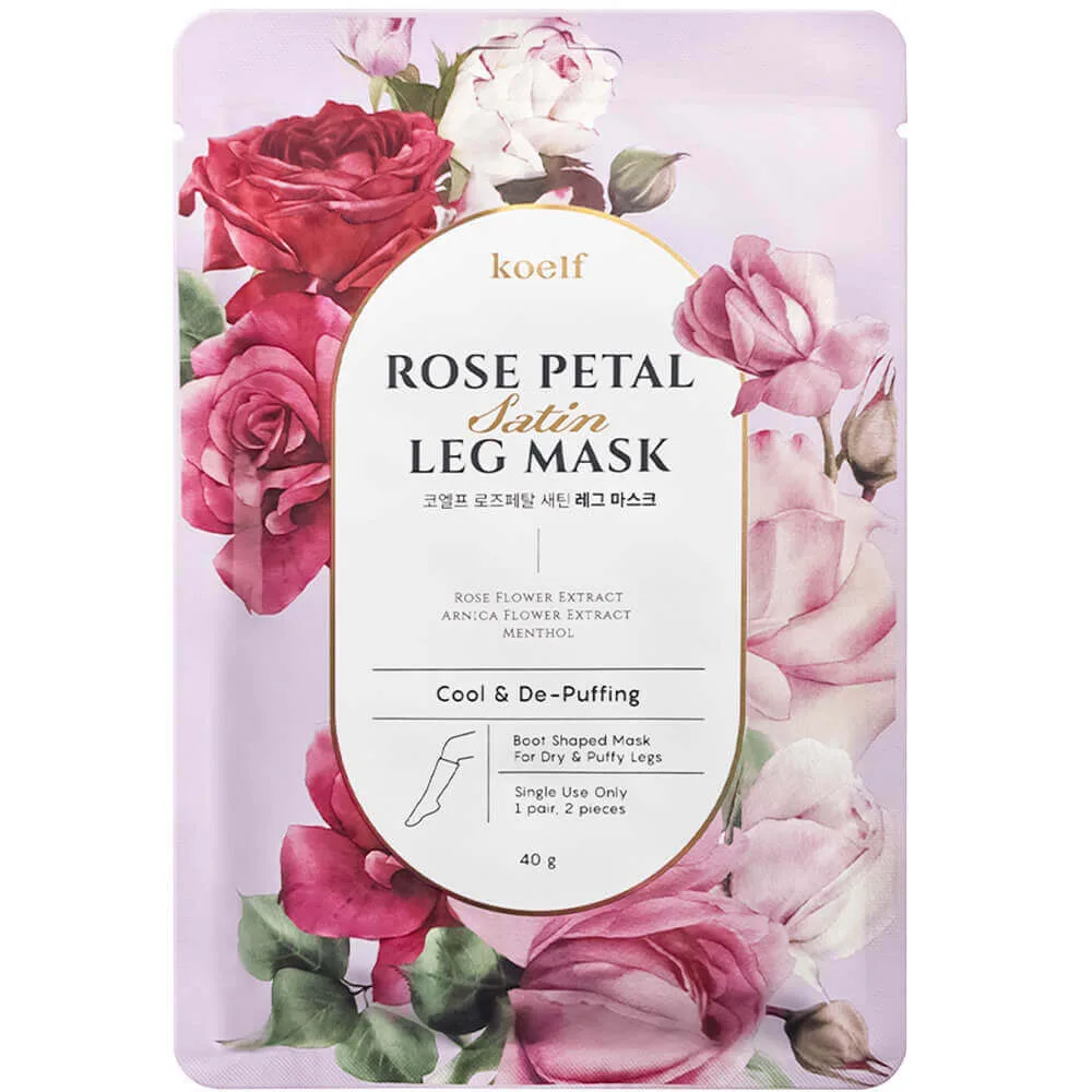 KOELF Маска-гольфы для ног с экстрактом розы Koelf Rose Petal Satin Leg Mask