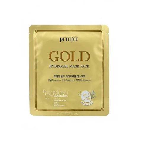 KOELF НАБОР Гидрогелевая маска для лица ЗОЛОТО Gold Hydrogel Mask Pack