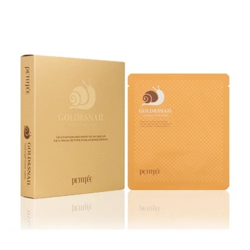 KOELF НАБОР Гидрогелевая маска для лица ЗОЛОТО/МУЦИН УЛИТКИ Gold&Snail Transparent Gel Mask Pack