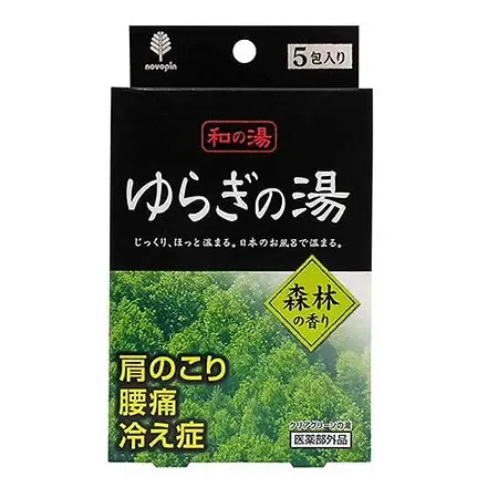 KOKUBO Соль для ванны АРОМАТ ЛЕСА Bath Salt Novopin Yuragi noYu, 25 гр* 5 шт