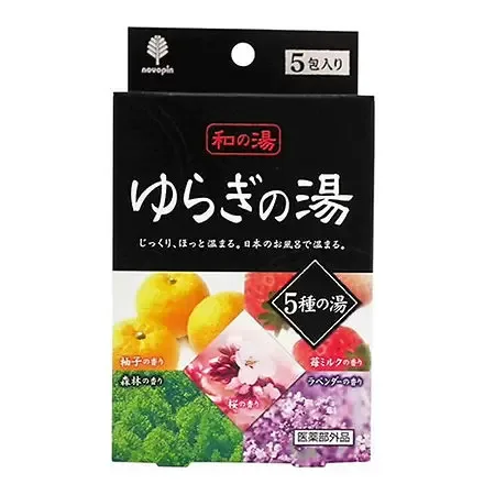 KOKUBO Соль для ванны АССОРТИ Bath Salt Novopin Yuragi noYu, 25 гр* 5 шт