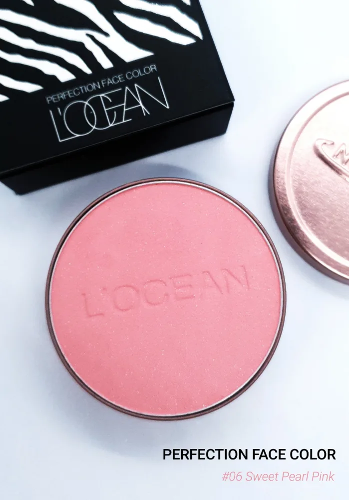 L'OCEAN Румяна для лица ЛЕГКИЕ Face Color Can в алюминиевом контейнере #06 Sweet Pearl Pink