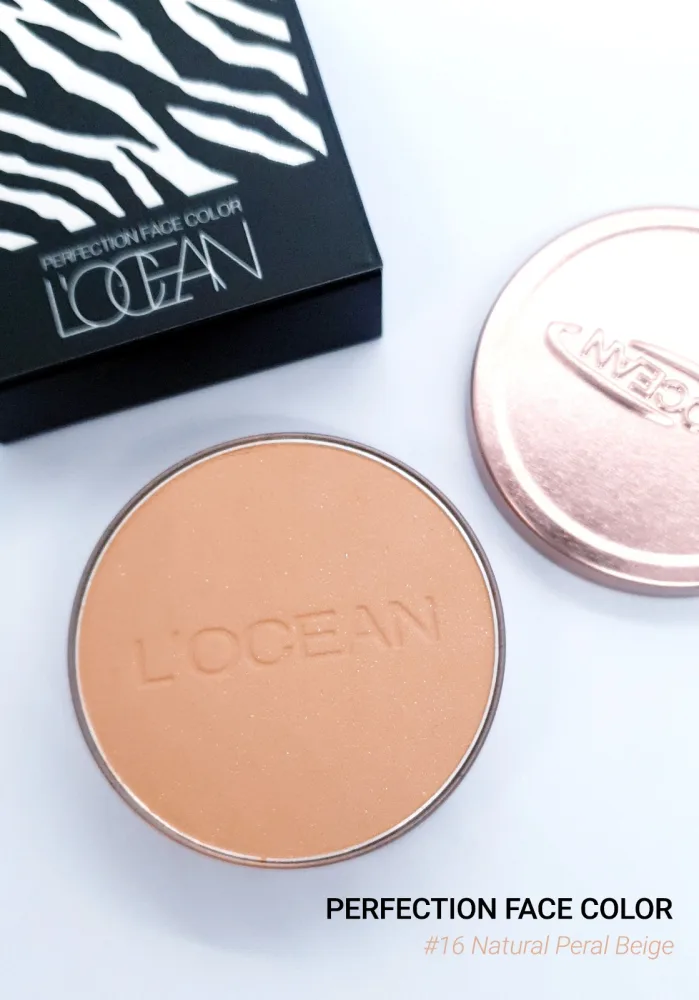 L'OCEAN Румяна для лица ЛЕГКИЕ Face Color Can в алюминиевом контейнере #16 Natural Pearl Beige