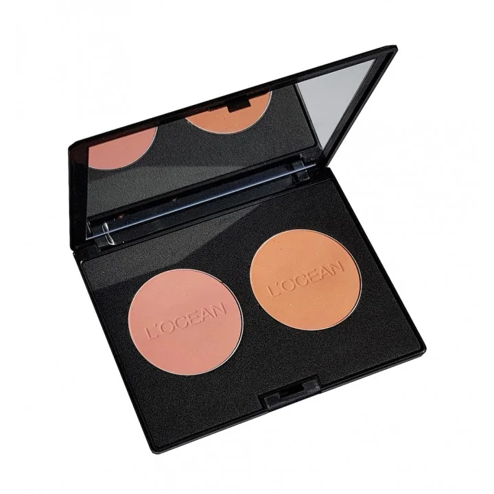 L'OCEAN Румяна для лица МОДЕЛИРУЮЩИЕ в палетке #No.5 Glittering Orange+Indian