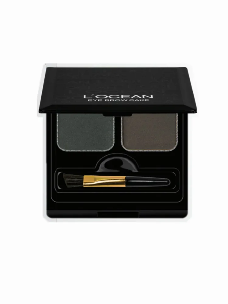 L'OCEAN Тени для бровей МАТОВЫЕ #01 Black + Brown