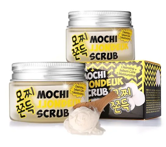 LA BONITA Скраб для лица натуральный РИС Mochi Jjondeuk Scrub