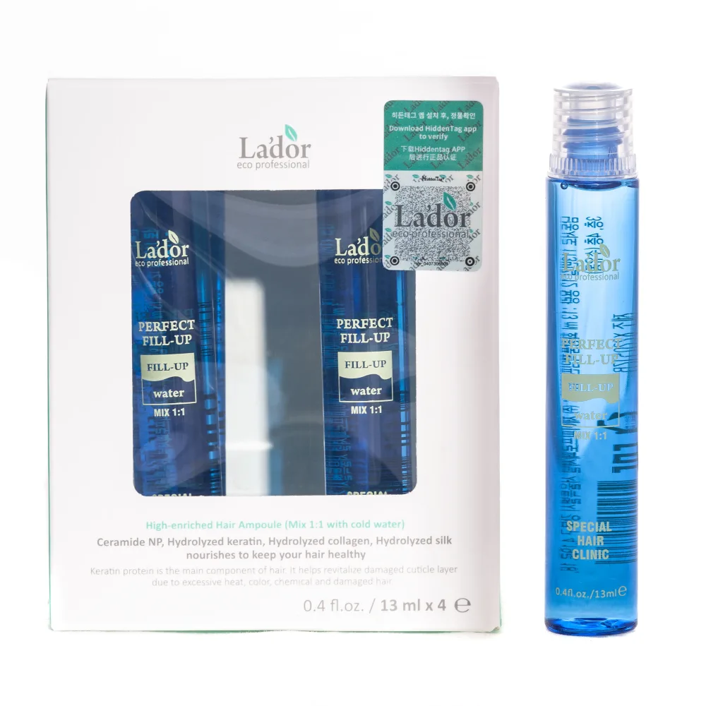 LA'DOR НАБОР Филлер для ВОССТАНОВЛЕНИЯ волос La'dor Perfect Hair Fill-Up, 4 шт*13 мл