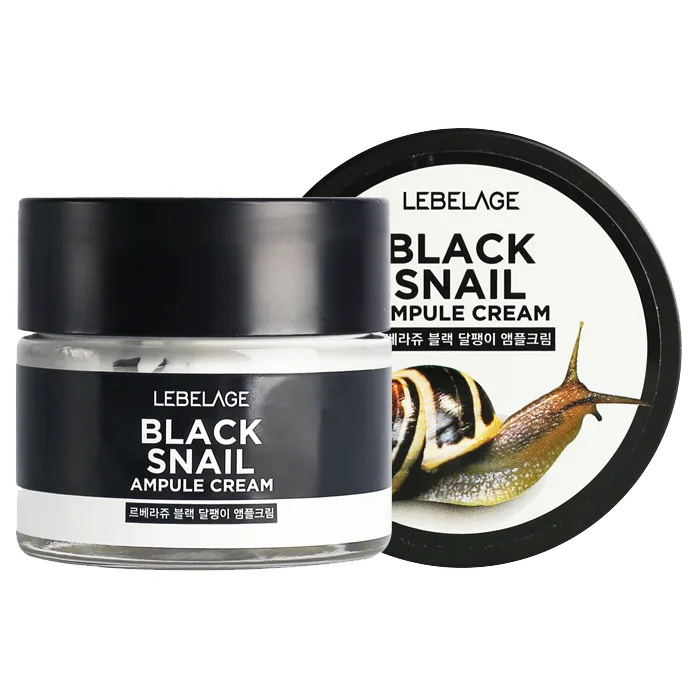 LEBELAGE Крем для лица ампульный МУЦИН ЧЁРНОЙ УЛИТКИ Ampule Cream Black Snail