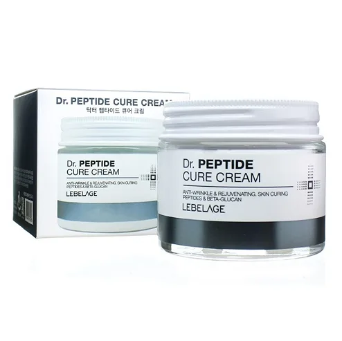 LEBELAGE Крем для лица антивозрастной омолаживающий ПЕПТИДЫ Dr. Peptide Cure Cream