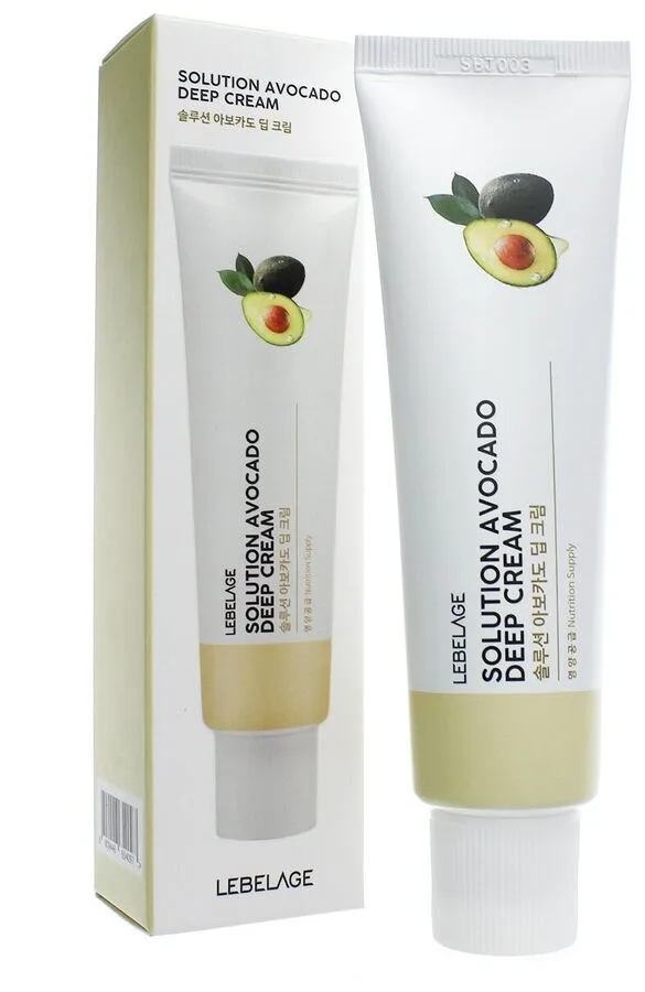 LEBELAGE Крем для лица ЭКСТРАКТ АВОКАДО питательный Solution Avocado Deep Cream