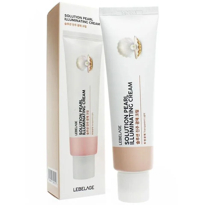 LEBELAGE Крем для лица пептидный ЭКСТРАКТ ЖЕМЧУГА для улучшения тона Solution Pearl Illuminating Cream