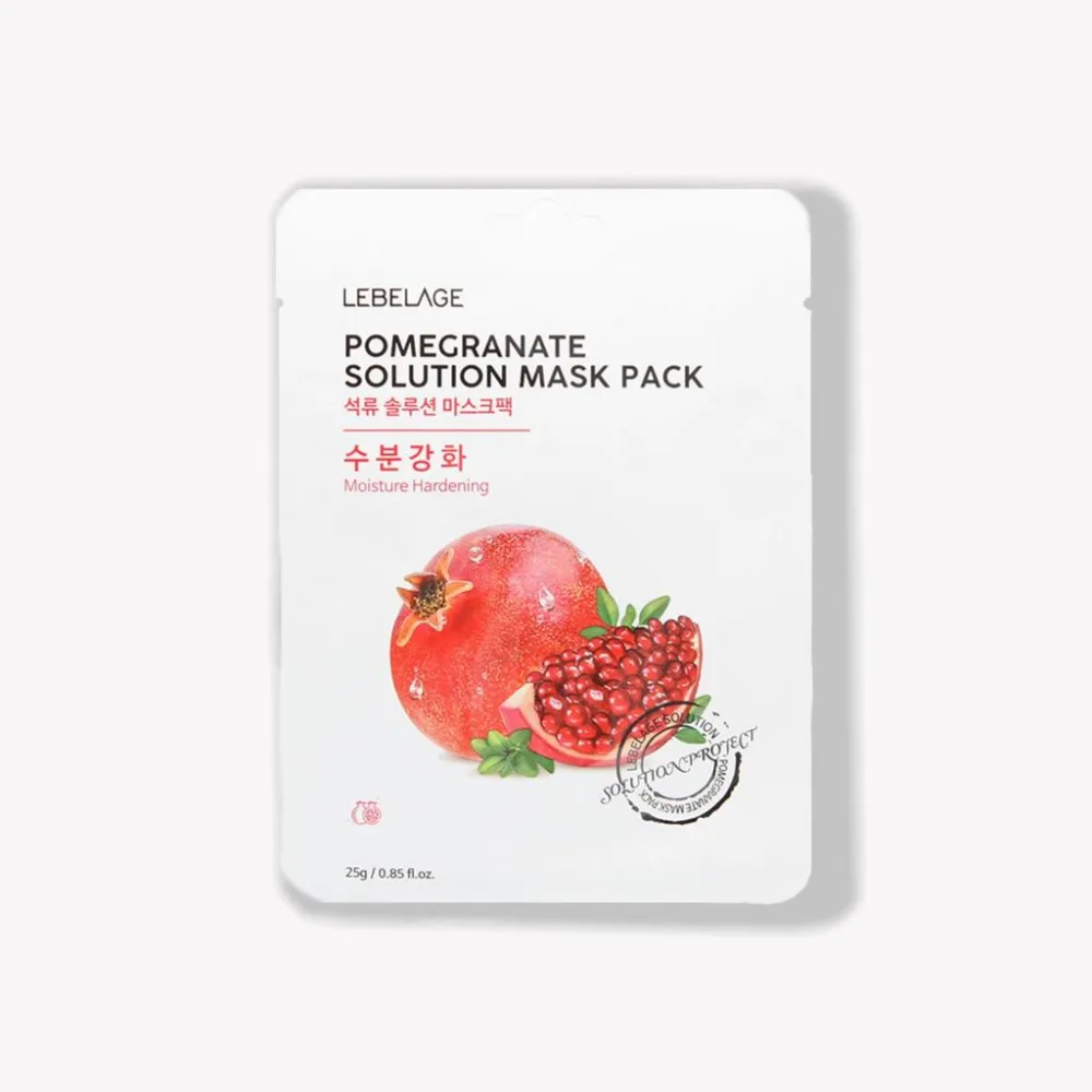 LEBELAGE Маска для лица тканевая ГРАНАТ Pomegranate Solution Mask Pack
