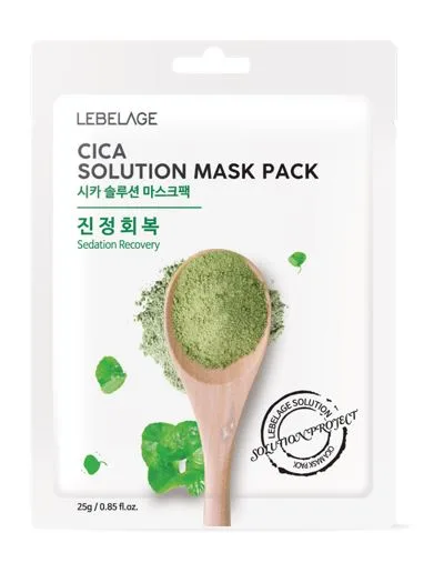 LEBELAGE Маска для лица тканевая ЦЕНТЕЛЛА АЗИАТСКАЯ Cica Solution Mask Pack