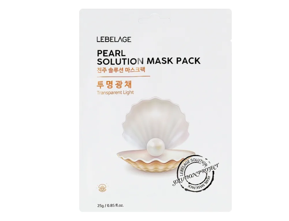 LEBELAGE Маска для лица тканевая ЖЕМЧУГ Pearl Solution Mask Pack