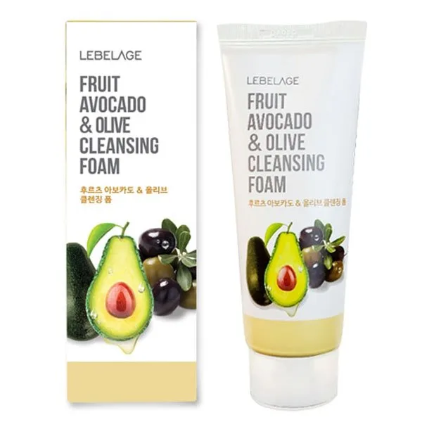 LEBELAGE Пенка для умывания АВОКАДО / ОЛИВА Fruit Avocado / Olive Cleansing