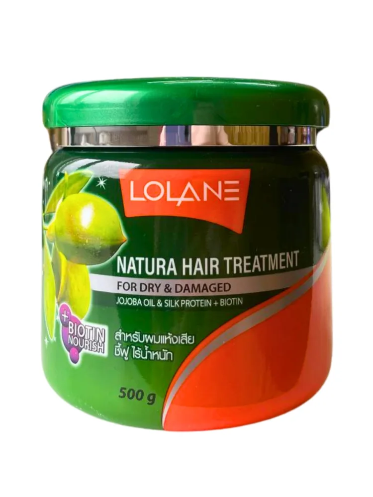 LOLANE Маска для сухих и поврежденных волос МАСЛО ЖОЖОБА И ПРОТЕИНЫ ШЕЛКА Natura Treatment for Dry&Damaged