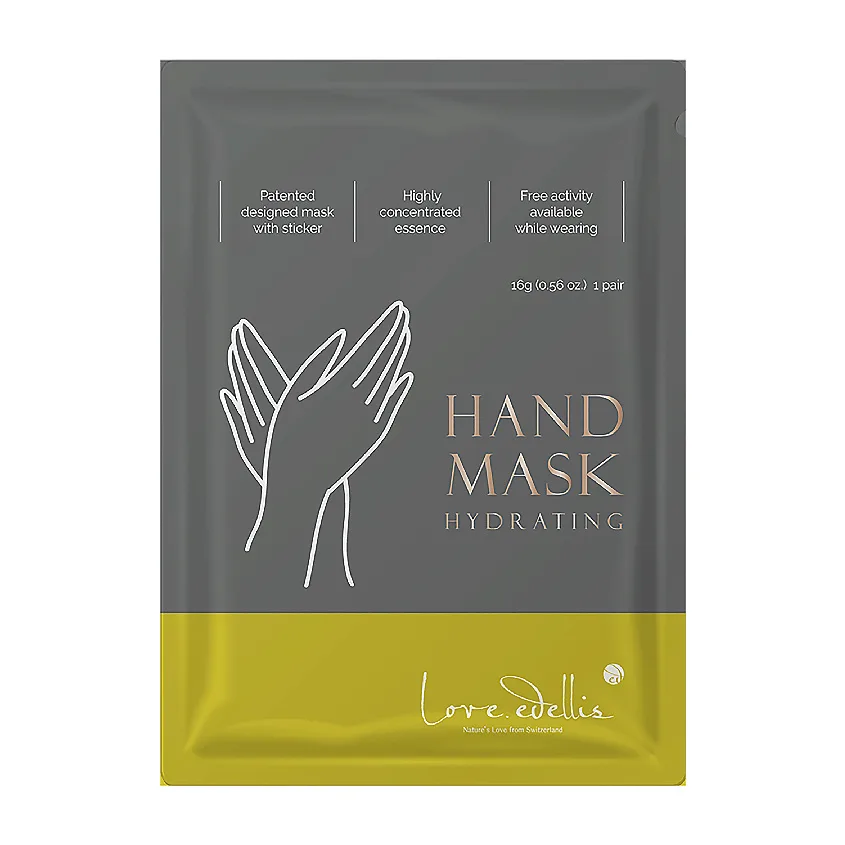 LOVE.EDELLIS Маска-перчатки для рук УВЛАЖНЯЮЩАЯ Hand Mask Hydrating