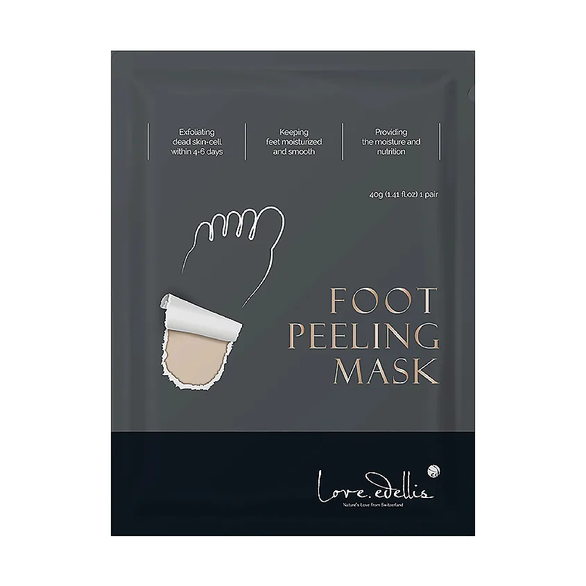 LOVE.EDELLIS Пилинг-носочки для ног ОТШЕЛУШИВАЮЩИЕ Foot Peeling Mask