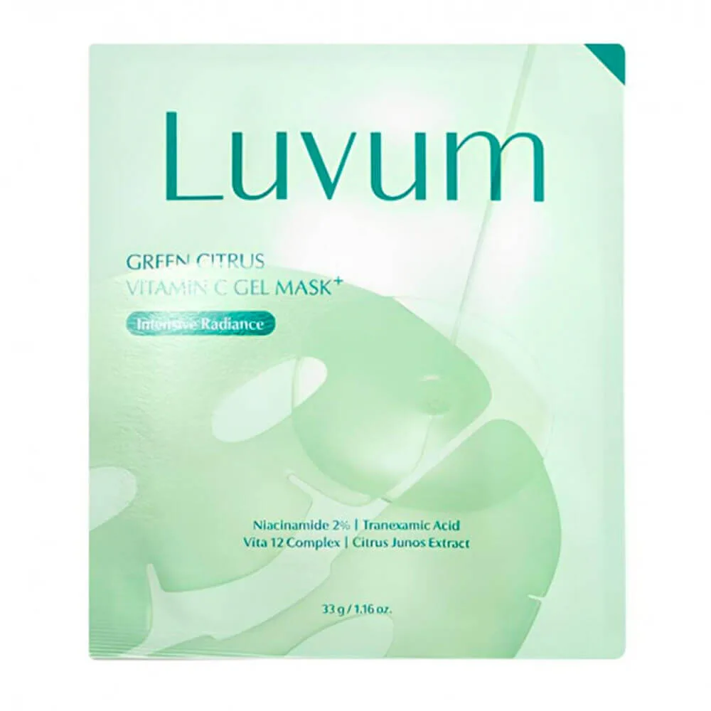 Luvum Осветляющая гидрогелевая маска для лица Luvum Green Citrus Vitamin C Gel Mask Plus
