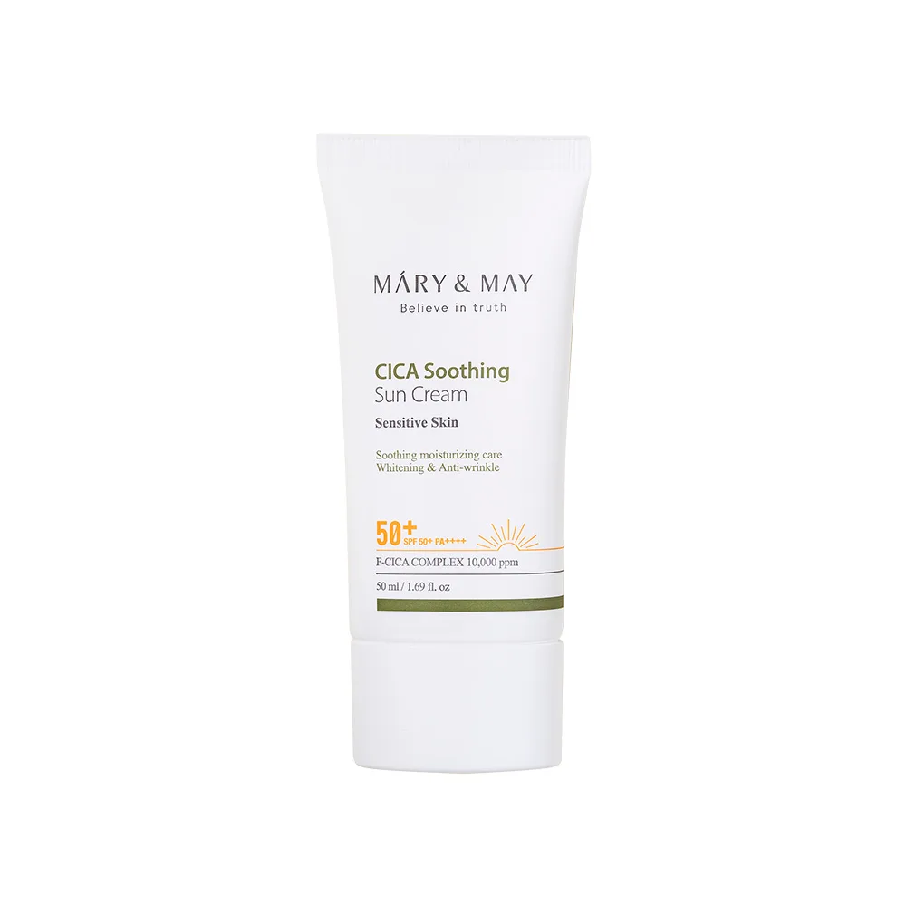 MARY&MAY Успокаивающий солнцезащитный крем с центеллой Mary&May CICA Soothing Sun Cream SPF50+ PA++++